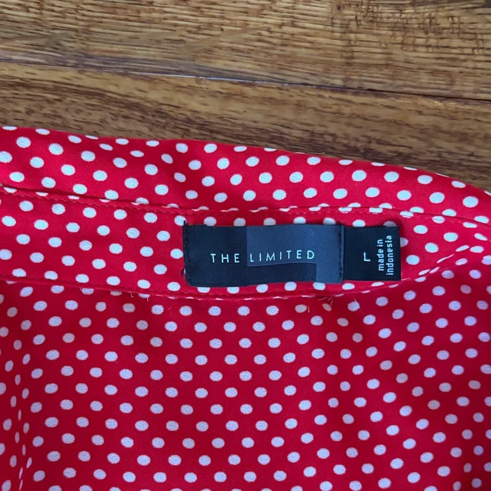 The Limited Red and White Polka Dot Shirt - Picture 2 of 3